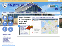 Tablet Screenshot of cityofpriorlake.com